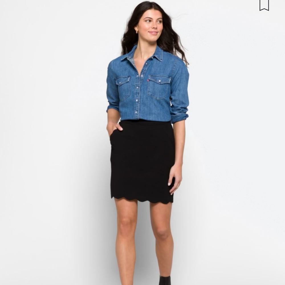 Stitch Fix Skies Are Blue Berenice scallop hem skirt with pockets